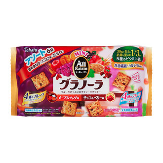 6Pミニオールレーズングラノーラアソート・メープルナッツ味/チョコ&ベリー味