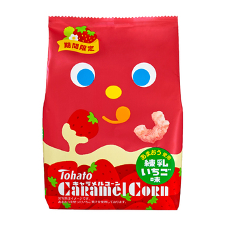 キャラメルコーン・練乳いちご味
