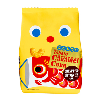 キャラメルコーン・黒みつきなこ味（端午の節句）