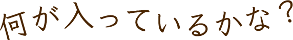 何が入っているかな？