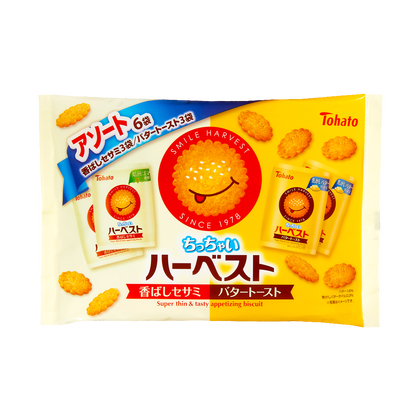 6pちっちゃいハーベストアソート 香ばしセサミ バタートースト 東ハト 6pちっちゃいハーベストアソート 香ばしセサミ バタートースト 東ハト