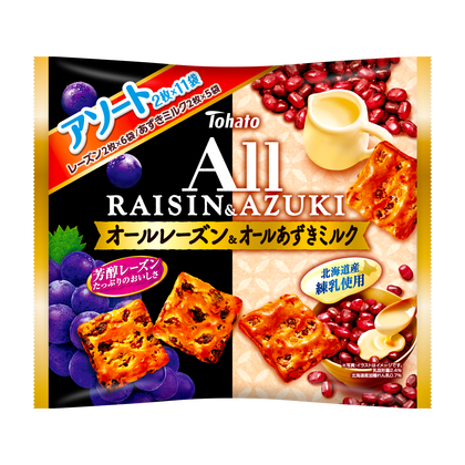 ファミリーサイズオールアソート レーズン＆あずきミルク 東ハト