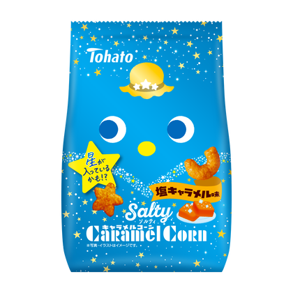 たまごっちプラス キャラメルコーン 青 説明書付き ソルティキャラメルコーン（七夕） 東ハト