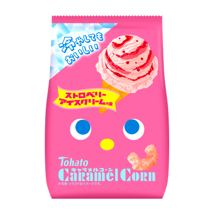 キャラメルコーン・ストロベリーアイスクリーム味 東ハト